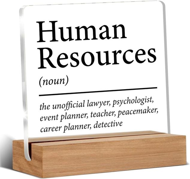 HR Appreciation Acrylic Sign, Gift for HR Manager