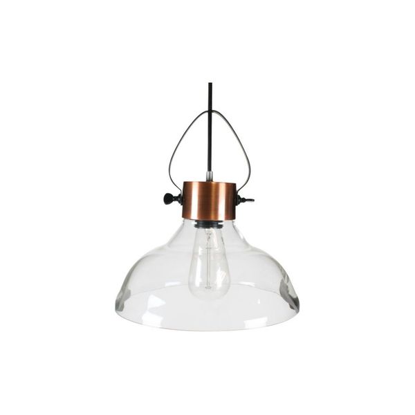 ACDC Pendant Lighting Industrial Look Range Antique Copper Glass C