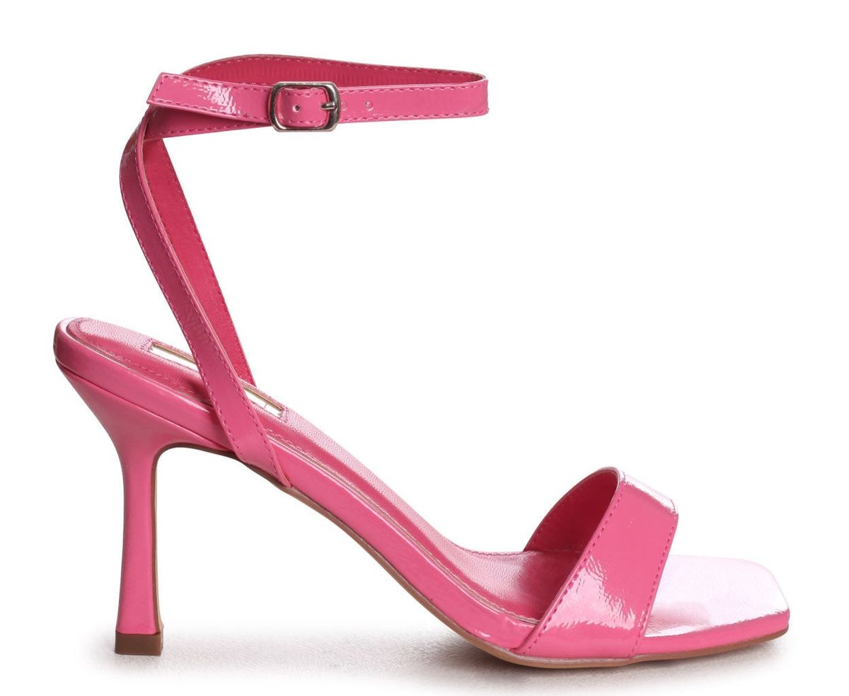 Linzi Hannah Ladies - Bubblegum Pink Faux Patent Leather Barely There ...