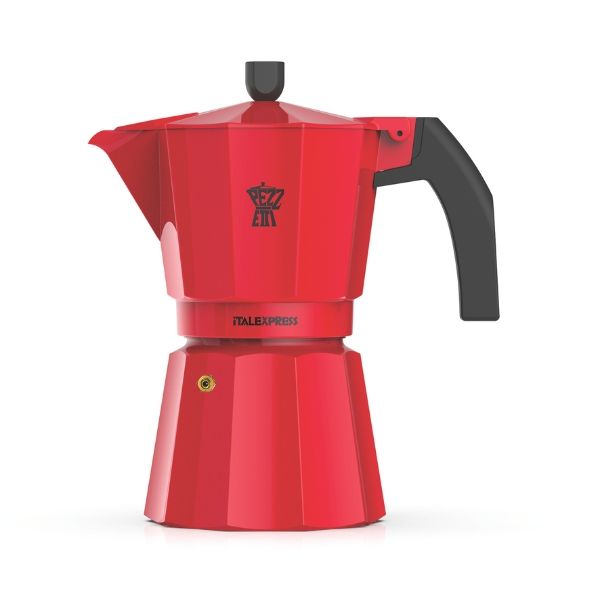 Pezzetti Italexpress 3 Cup Stove Top Coffee Maker - Red