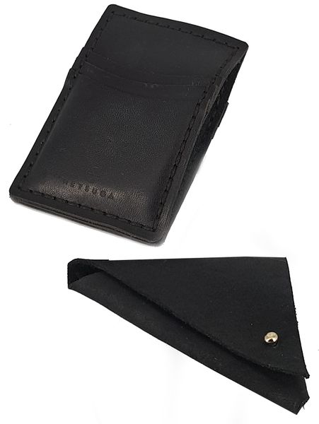 Leather Wallet &amp; Triangle Ring Coin-Bag Combo