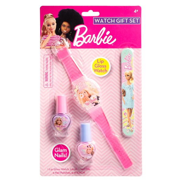 Barbie Lip Gloss Watch and Nail Polish Gift Set