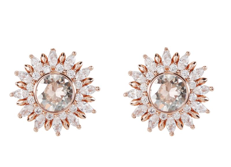 With Swarovski Silver Crystal Rose image