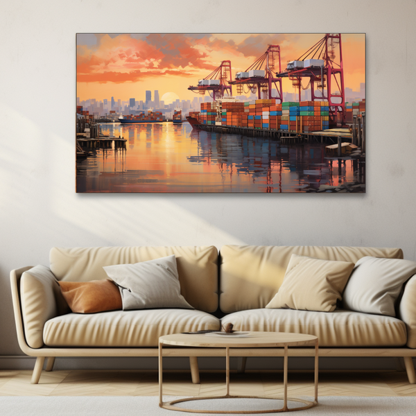 Canvas Wall Art - Harbour Hues - HD003