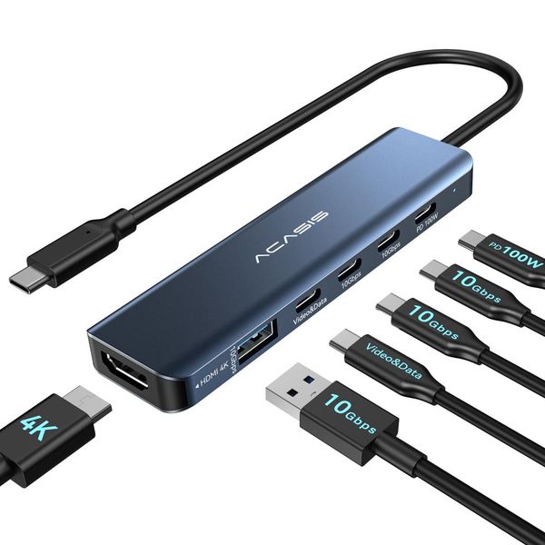 ACASIS - Laptop Docking Station HDMI Splitter,USB Hubs for Screen Extension