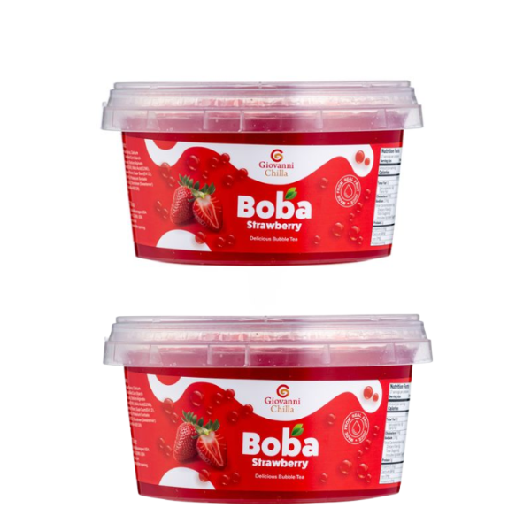500g Strawberry Popping Boba Bubble Tea Tapioca Pearls-Dessert,Drink-2Pack