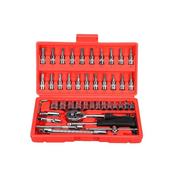46 Piece Wrench Spanner Socket Tool Set Repair workshop Car Wrench Set