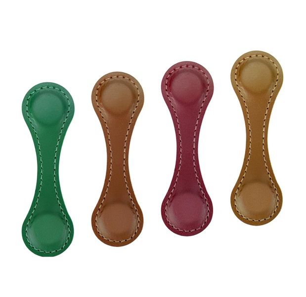 4PCS Magnetic Bookmarks Leather, Double-Sided Vintage Book Mark Clip