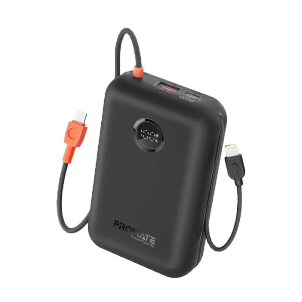 Promate PowerPod 30000mAh Ultra-Compact Power Bank - Black