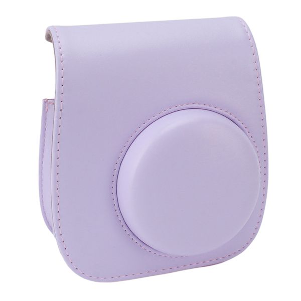 Purple travel PU case for instant camera
