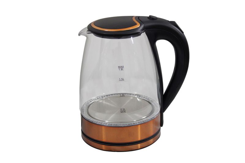 1500W 1.8L Electric Quick-Boil Glass Kettle with Blue LED