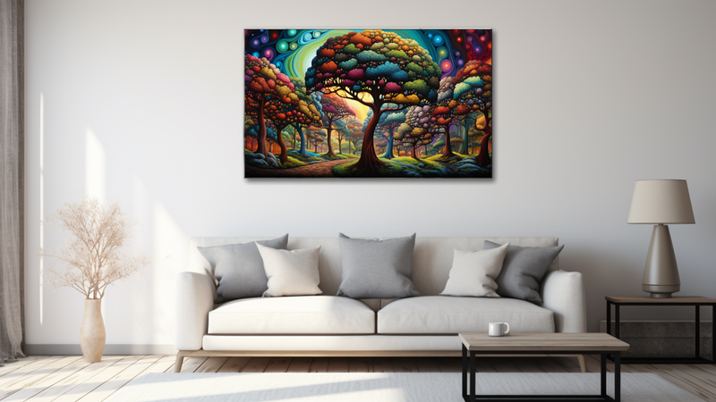 Canvas Wall Art - Whimsical Tree Canopy - HD0429