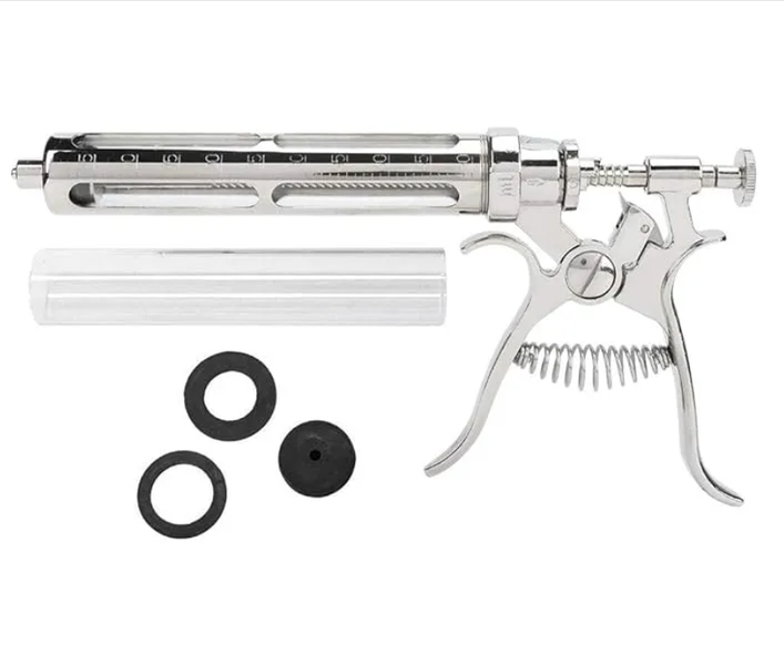 QKTNIUBI Veterinary Automatic Syringe, 50ml