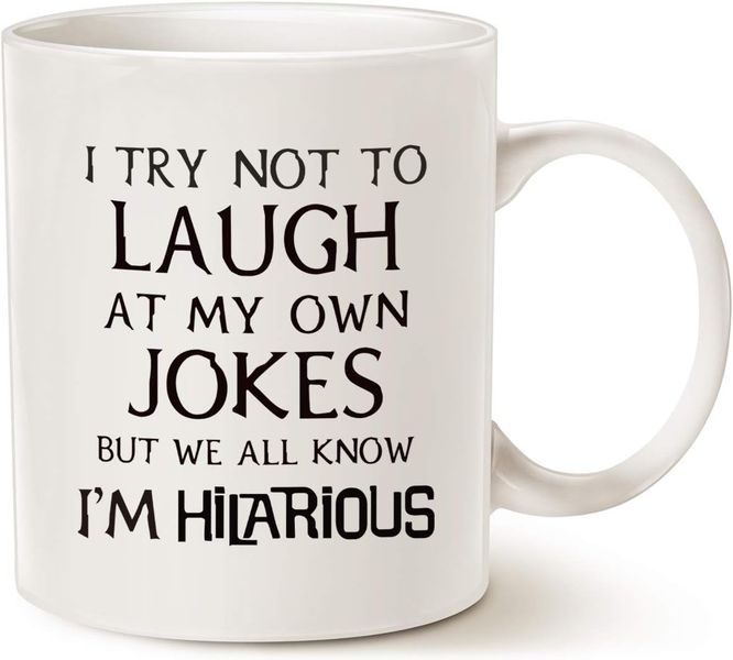 Try not to laugh-Father's day-Valentines-Mother's day-Christmas Mug