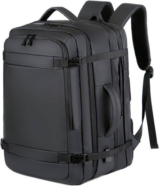 Waterproof Business Travel Backpack Capacity Expandable Black