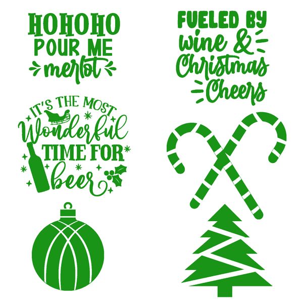 Christmas Stickers - Drinking Pack 1