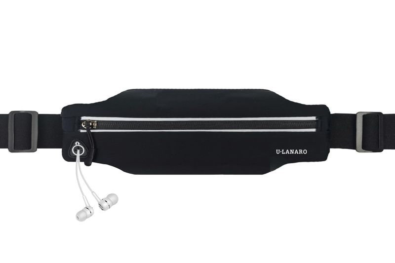 Nylon waterproof black waist bag