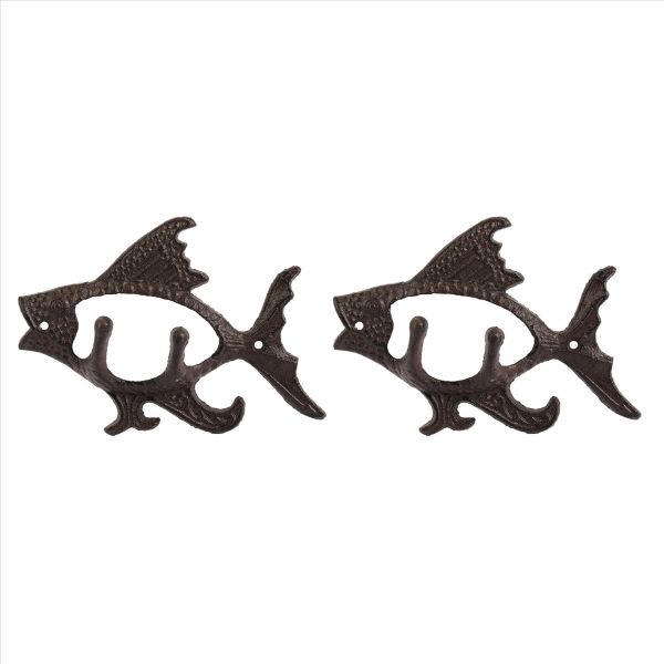 Fish Ocean Series Cast Iron Towel Hanger Hook For Hat Key Coats