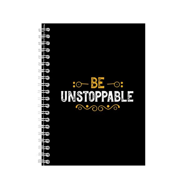 Unstoppable A5 Notebook Spiral Lined Motivational Saying Graphic Notepad153
