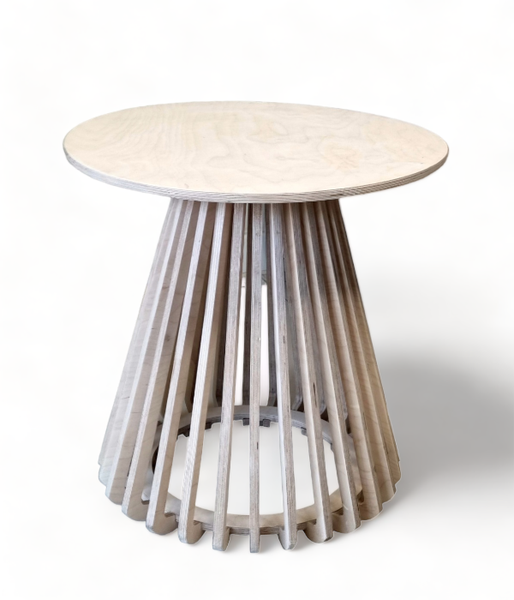 Native Decor Birch Ribbed Side Table
