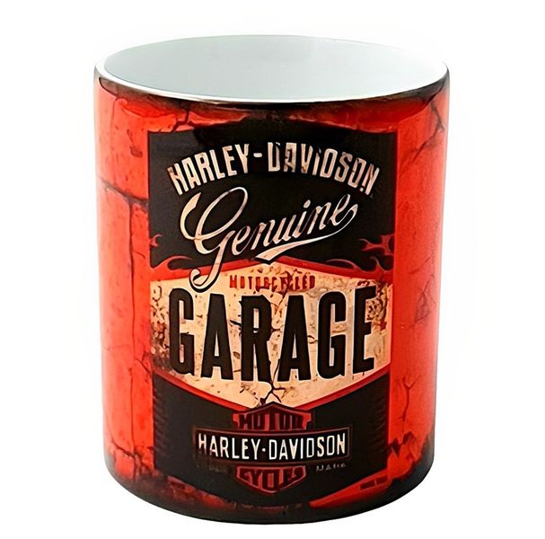 Retro Vintage Style Mug - Harley Davidson Garage