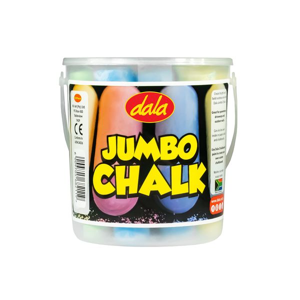 Dala Side Walk Jumbo 12 Pieces Bucket Of Chalk