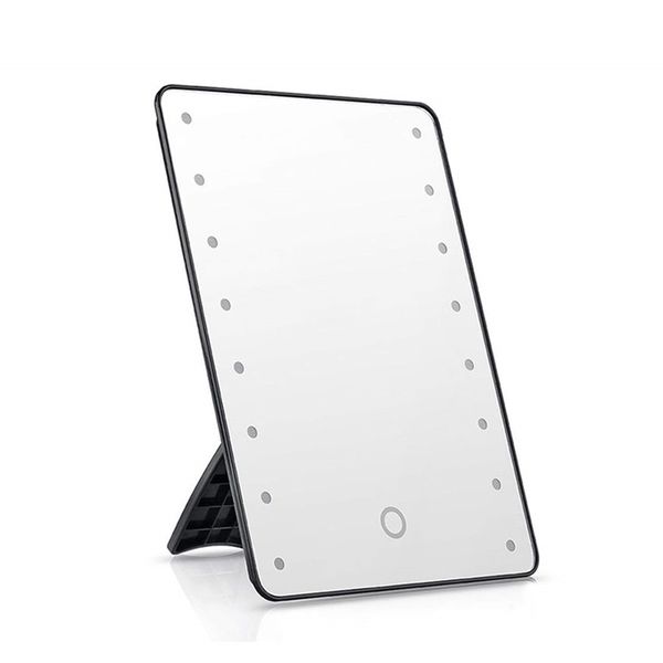 Makeup Mirror with USB LED Rechargeable Light Black