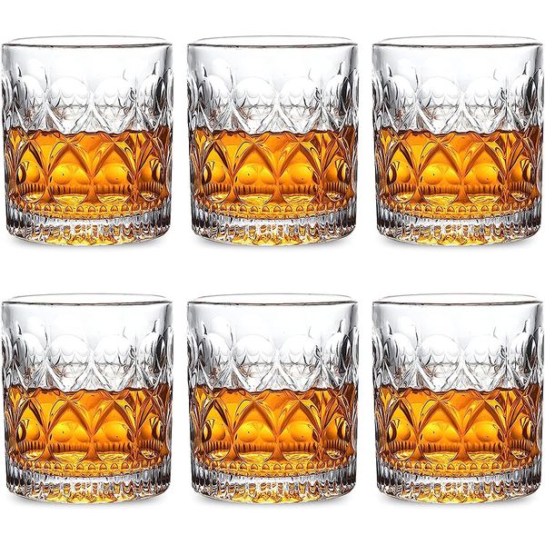 Whiskey Glasses Set of 6 11 OZ Glasses Premium Scotch Glasses