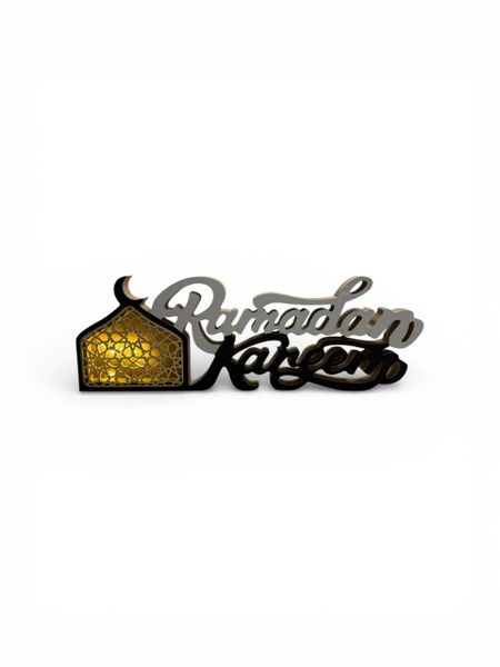 Ramadan Kareem Light-Up Tabletop Stand with Mosque Design