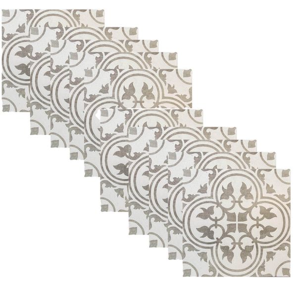 10 Pieces Grey White Ceramic Tiles Kitchen Bathroom Wall Floor Tiles