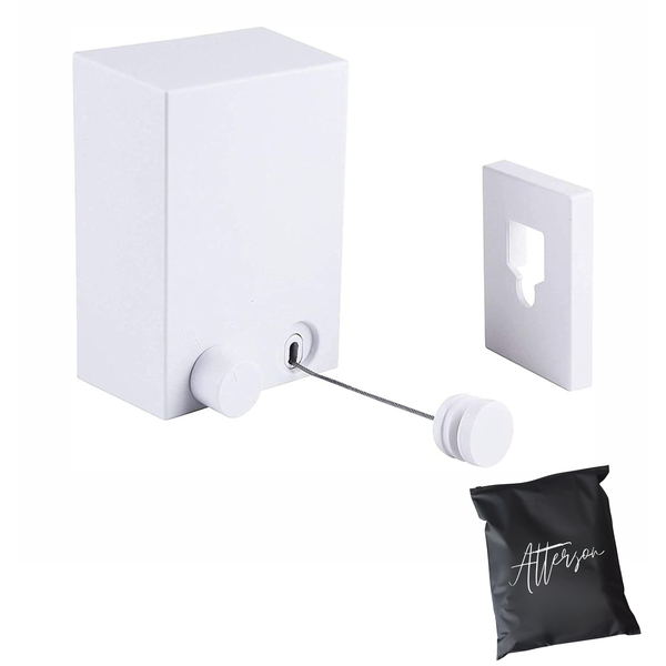Minimalist Retractable Adjustable Clothesline - Stainless Steel Rope