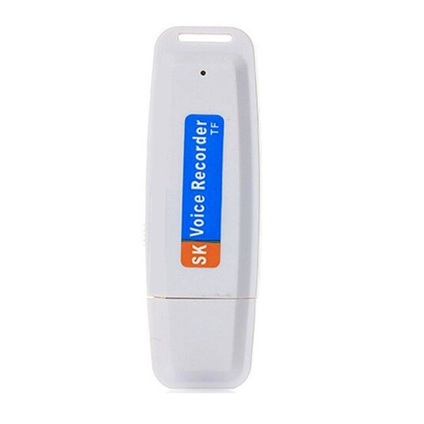 USB Flash Drive Digital Audio Recorder (White)