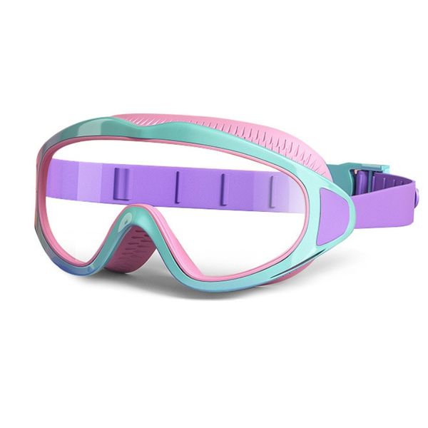 Waterproof and Anti Fog Large Frame Swimming Goggles for Age 2-16
