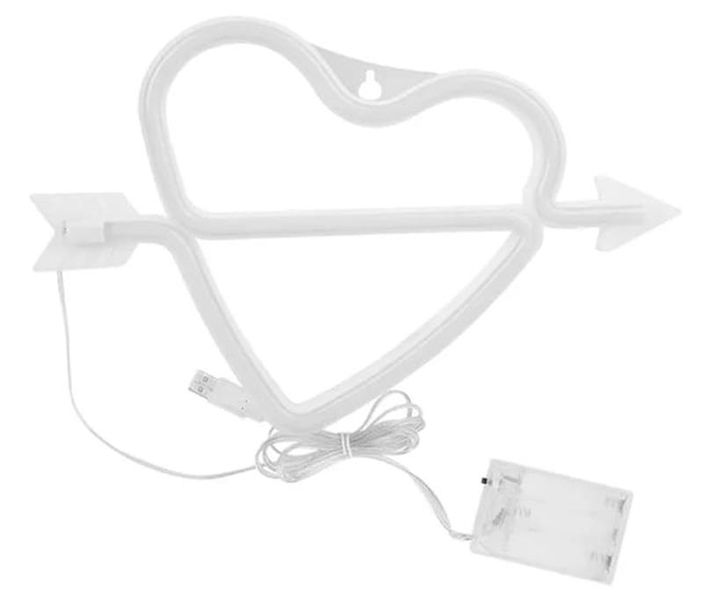 Neon Heart Night LED Light Lamp Battery&amp;USB Operated Sign