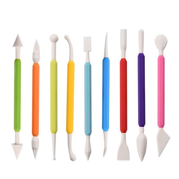 9 Piece Plastic Cake Sculpting Tools Gum Paste Tools
