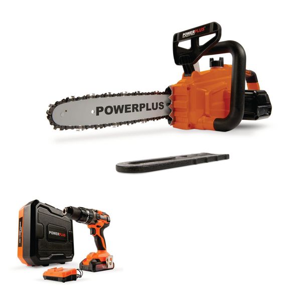 Dual Power - 20V Cordless Chainsaw - 300mm - Drill Combo
