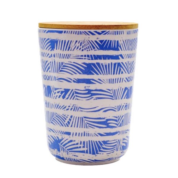 Posh Bamboo Printed Storage Jar Canisters with Lid