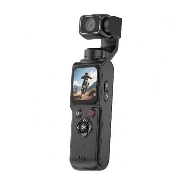 Mini 4K UHD Pocket Camera with 330 Rotating Lens, Face Tracking, WiFi