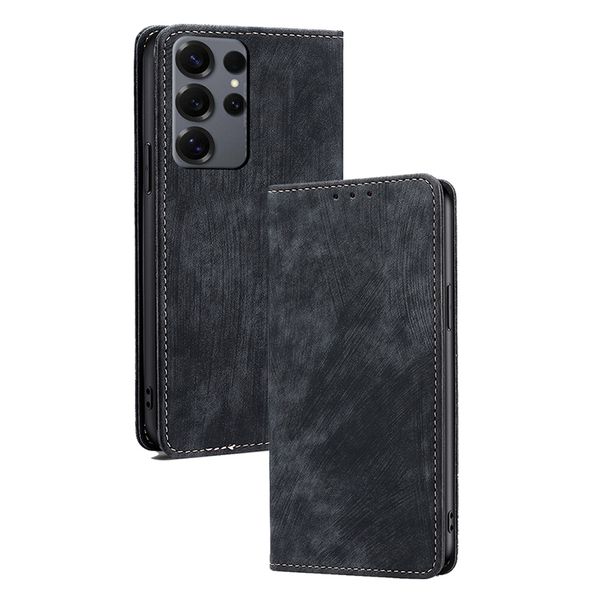 Magnetic PU Leather Flip Cover Compatible With Samsung Galaxy S25 Ultra