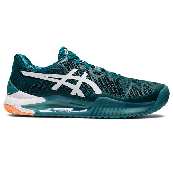 ASICS Men's Gel-Resolution 8 Tennis Shoes - Velvet Pine/White
