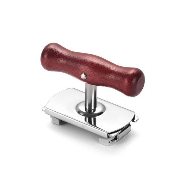 Bestby - Wood Handle Stainless Steel Bottle Opener with Anti-Slip Rubber