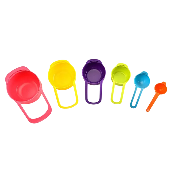 Multicolor Measuring Cups - Set of 6