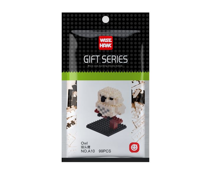 Wisehawk Owl - 99 Pieces 4cm Tall