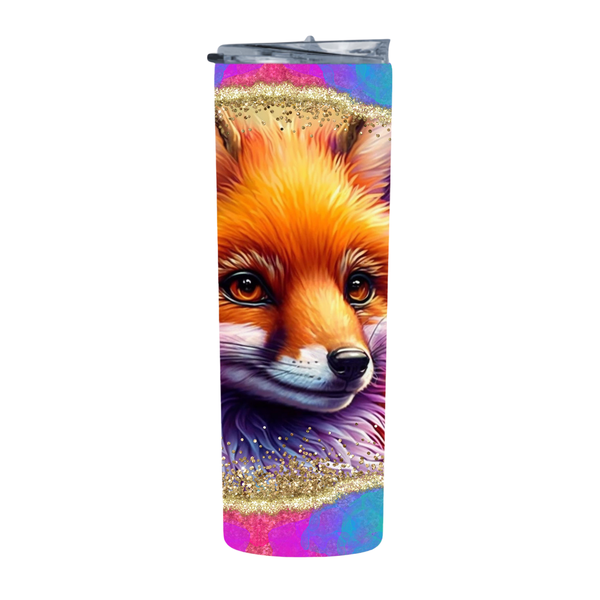 CloseUp Cute Fox 20 Oz Straight Skinny Tumbler 002