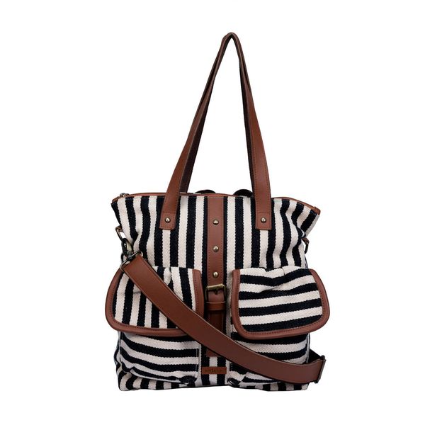 Two Pocket Handbag Cum Shoulder Bag Cum Backpack