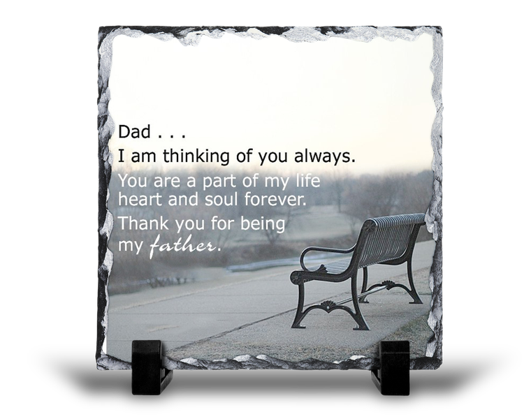Dad I'm Thinking Of You Always Remembrance Grief Memorial Gift Rock Slate