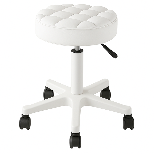 Hydraulic Round Stool - 360 Swivel, PU Leather, Modern