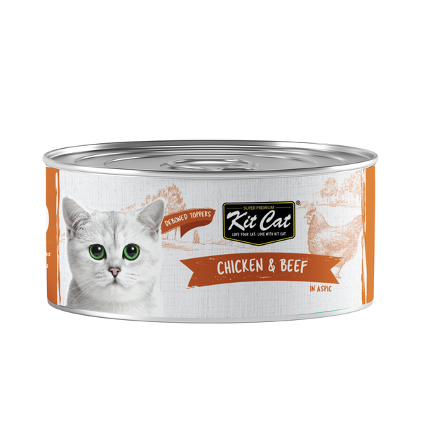 Kit Cat - Deboned Chicken &amp; Beef Aspic Canned Cat Food 80g 12's