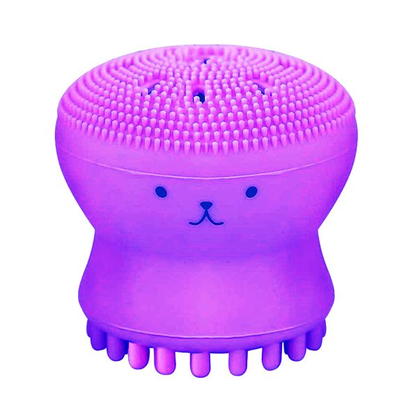 Octopus Silicone Facial Cleansing Brush - Purple