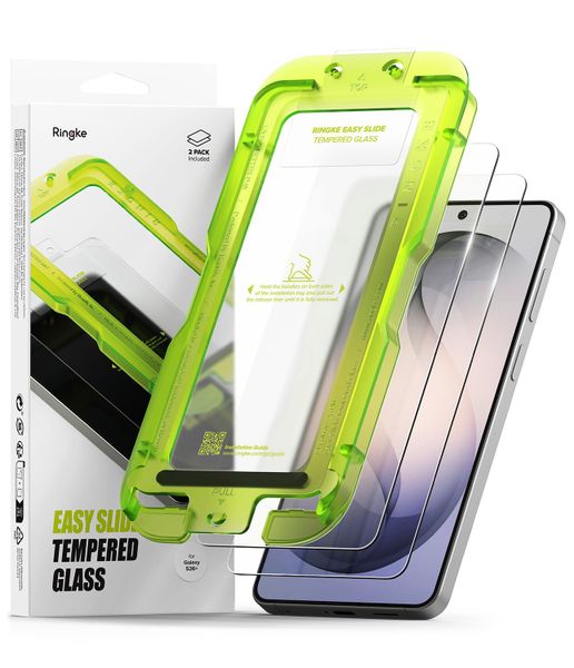 Easy Slide Premium Screen Protector 2 Pack compatible with Galaxy S26 Plus